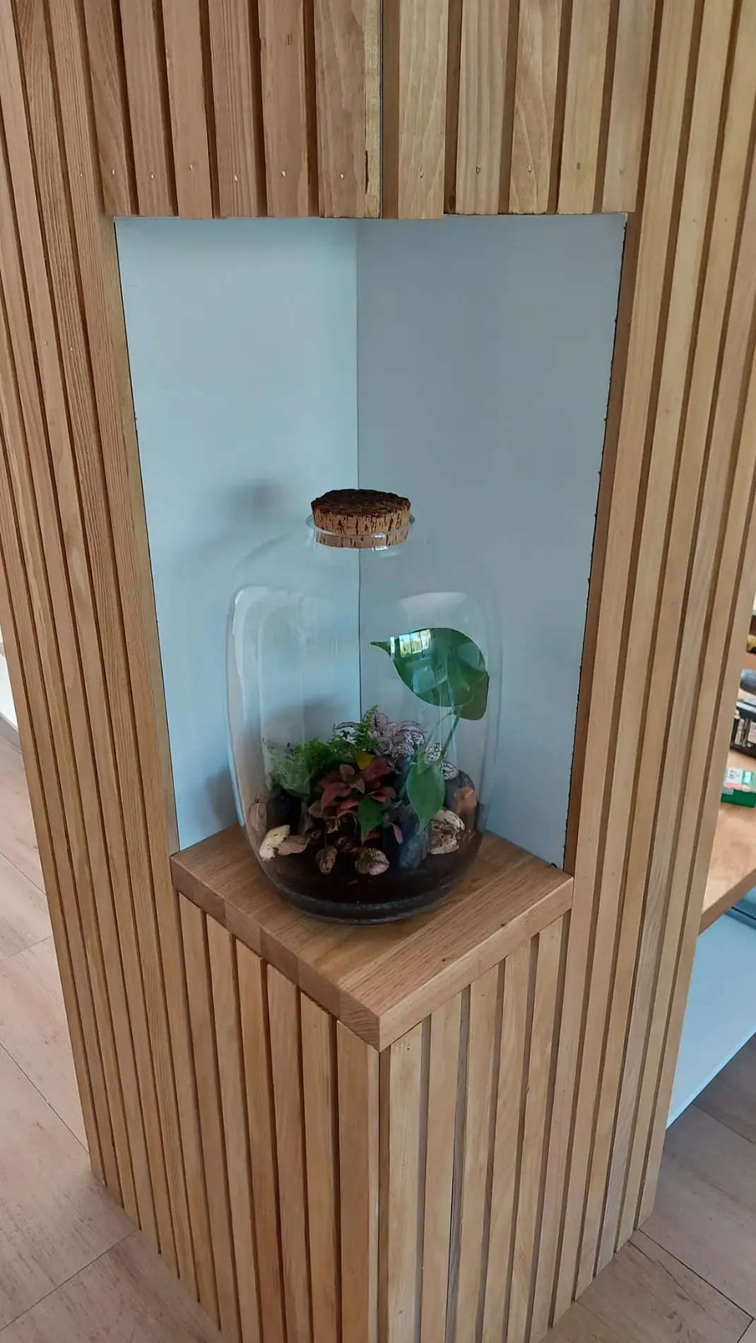 Détail du poteau après travaux