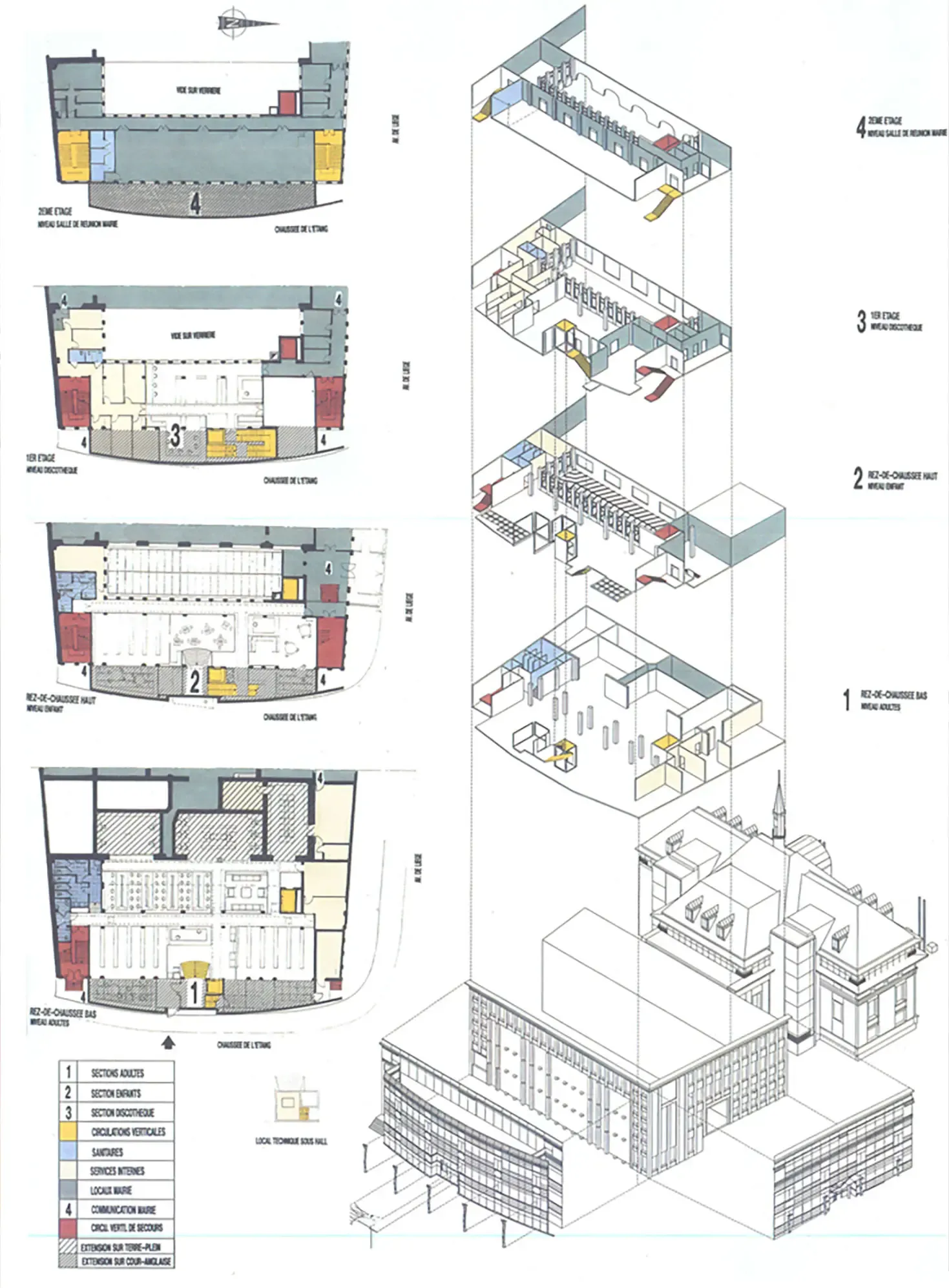 Vue éclatée du bâtiment