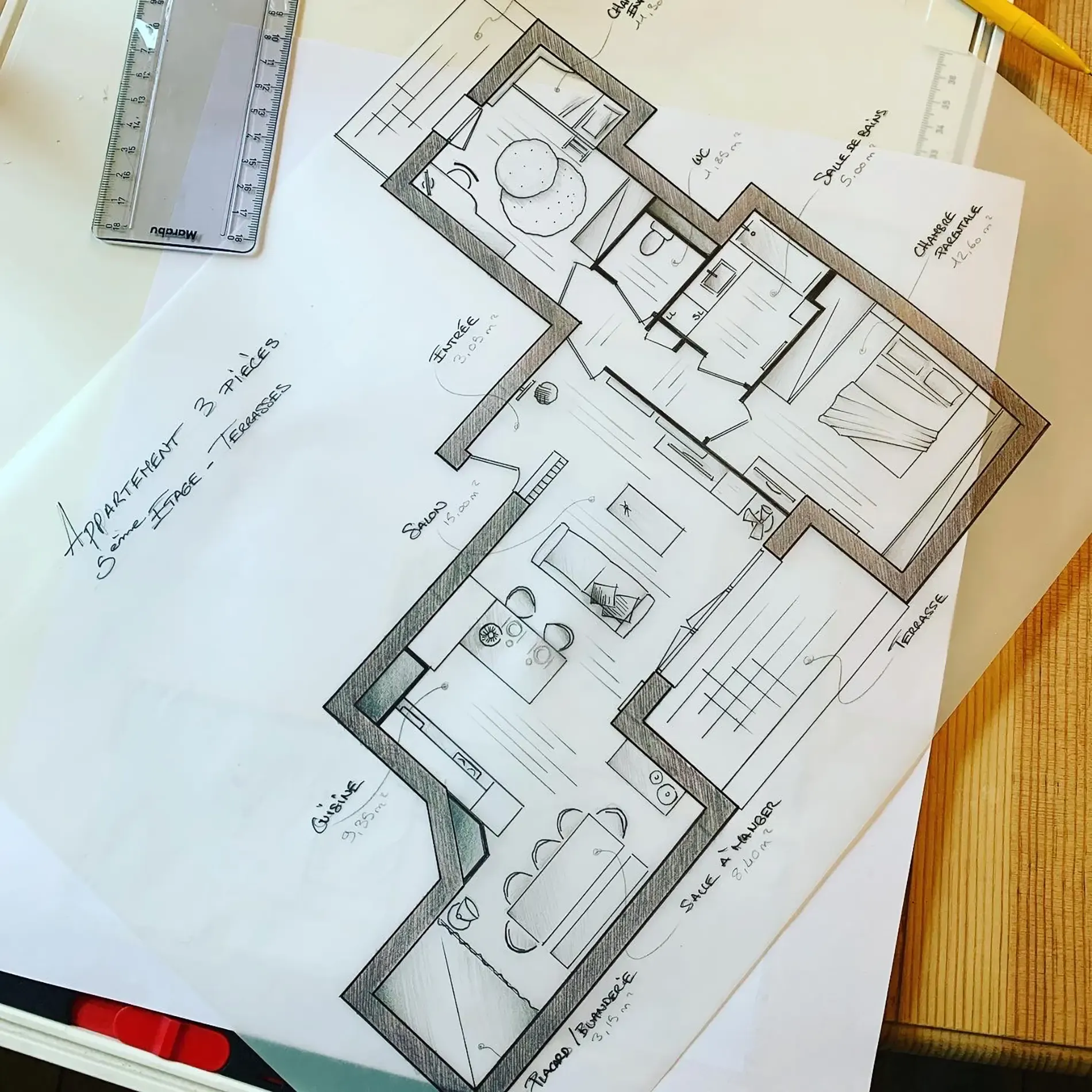 Plan d'agencement de l'appartement
