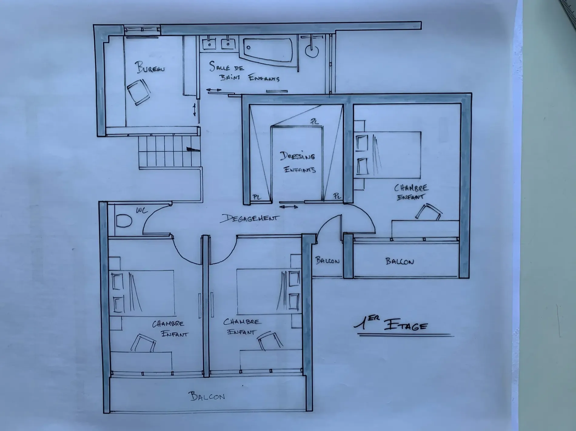 Plan de l'étage - Villa à Annecy