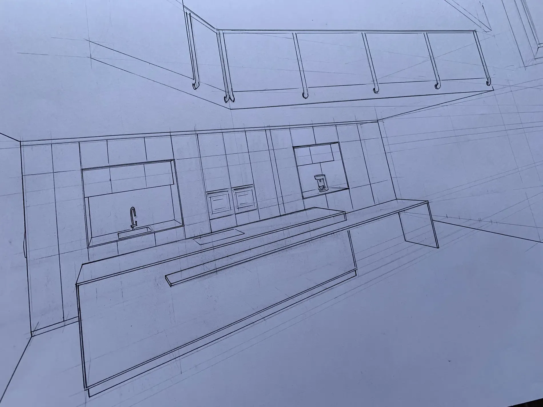 Perspective cuisine - Loft à Angers