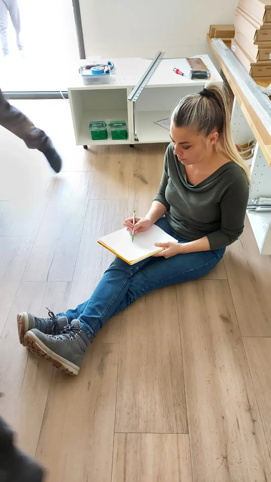 Sophie Fechner dessin sur chantier